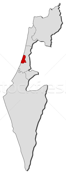 Harita İsrail siyasi birkaç soyut toprak Stok fotoğraf © Schwabenblitz