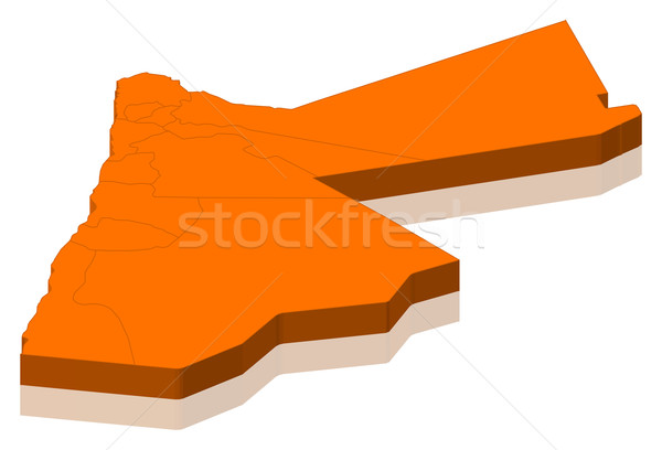 Map of Jordan Stock photo © Schwabenblitz