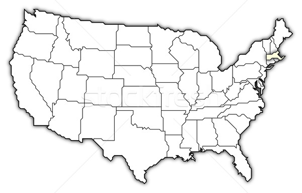 Map of the United States, Massachusetts highlighted Stock photo © Schwabenblitz