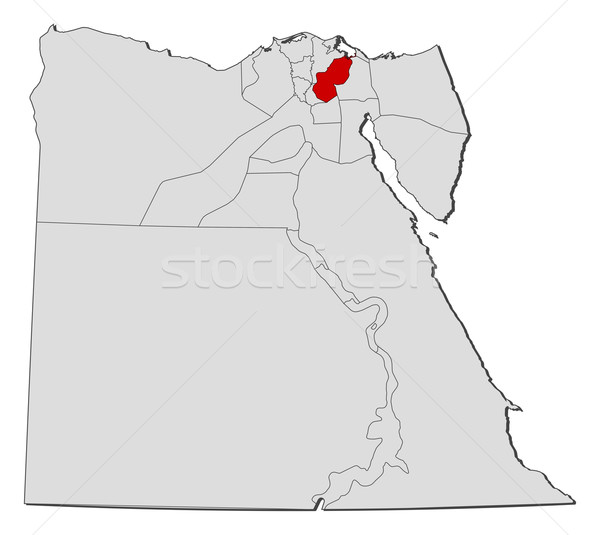 Map of Egypt, Sharqia highlighted Stock photo © Schwabenblitz