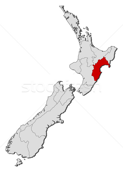 Map of New Zealand, Taranaki highlighted Stock photo © Schwabenblitz