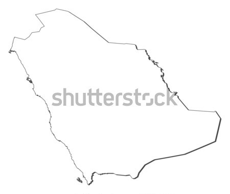 Kaart Saoedi-Arabië politiek verscheidene abstract wereld Stockfoto © Schwabenblitz