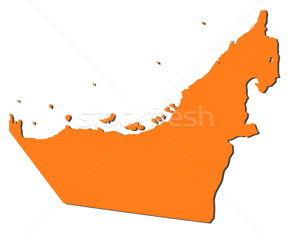 Karte Vereinigte Arabische Emirate politischen mehrere abstrakten Welt Stock foto © Schwabenblitz