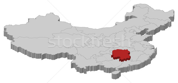 Foto stock: Mapa · China · político · resumen · fondo