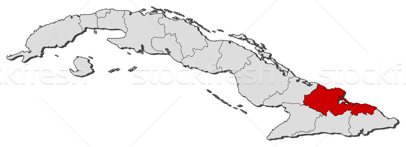 Stock photo: Map of Cuba, Holgu