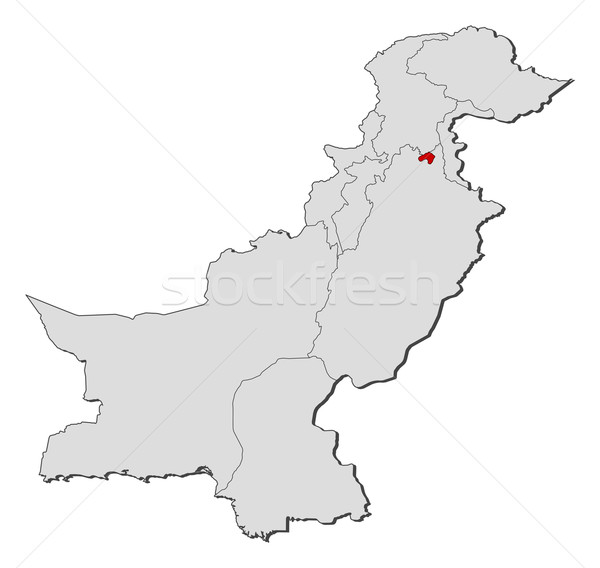 Foto stock: Mapa · Paquistão · político · vários · globo · abstrato