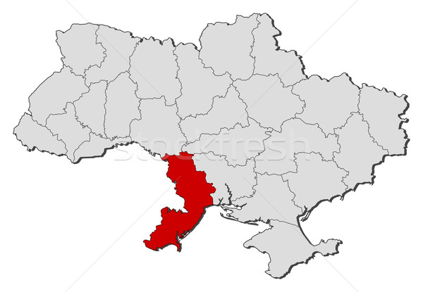 Map of Ukraine, Odessa highlighted Stock photo © Schwabenblitz