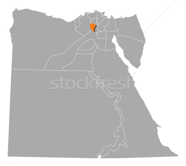 Map of Egypt, Monufia highlighted Stock photo © Schwabenblitz