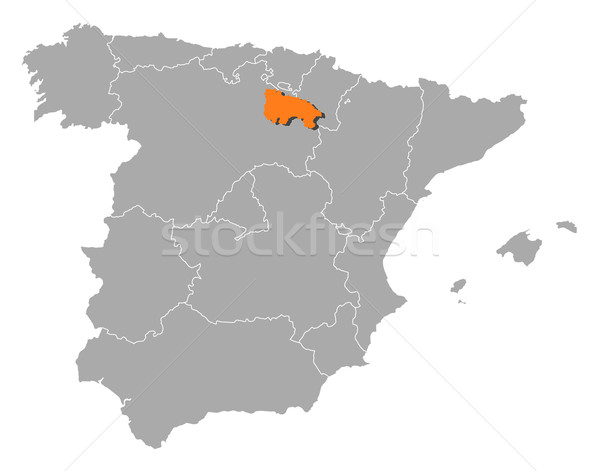 Map of Spain, La Rioja highlighted Stock photo © Schwabenblitz
