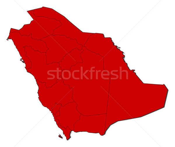 карта Саудовская Аравия политический несколько аннотация Мир Сток-фото © Schwabenblitz