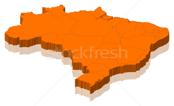 Mapa Brasil político vários abstrato mundo Foto stock © Schwabenblitz