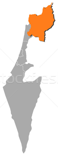 Map of Israel, Northern District highlighted Stock photo © Schwabenblitz