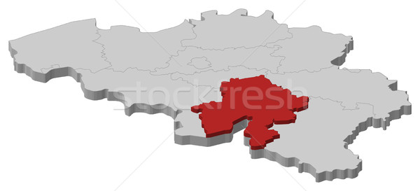 Map of Belgium, Namur highlighted Stock photo © Schwabenblitz