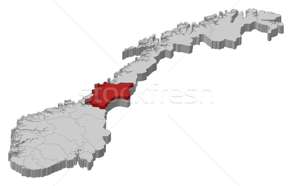 Map of Norway, Nord-Tr Stock photo © Schwabenblitz
