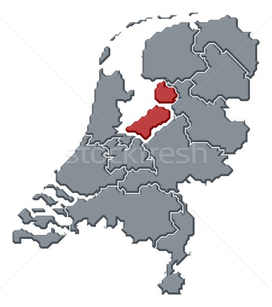 Сток-фото: карта · Нидерланды · политический · несколько · аннотация · фон