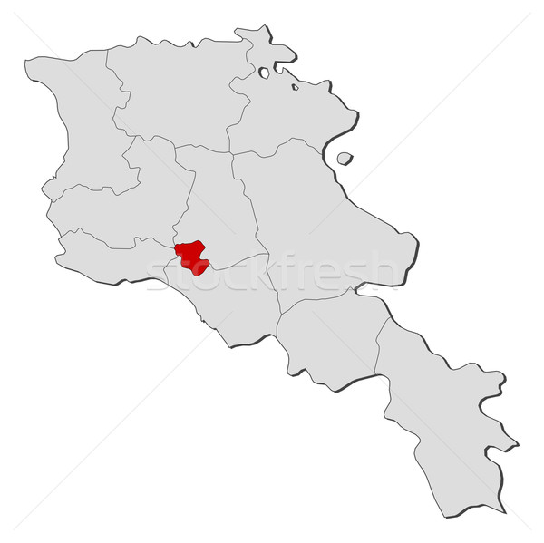 Map of Armenia, Yerevan highlighted Stock photo © Schwabenblitz