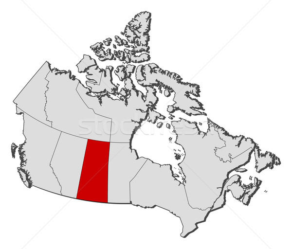 карта Канада Саскачеван мира искусства красный Сток-фото © Schwabenblitz