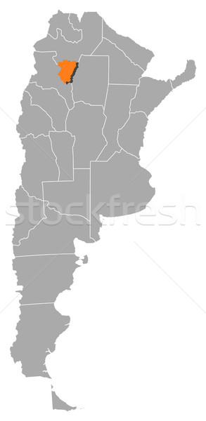 [[stock_photo]]: Carte · Argentine · politique · plusieurs · monde · résumé