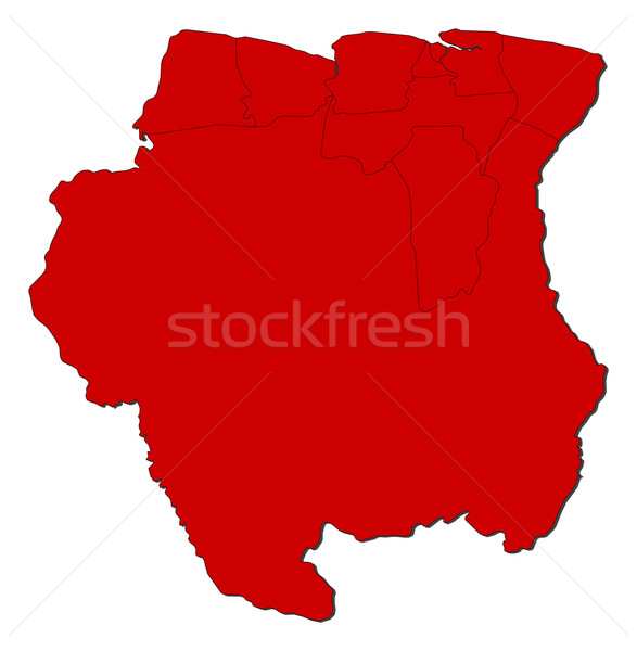 Stock photo: Map of Suriname