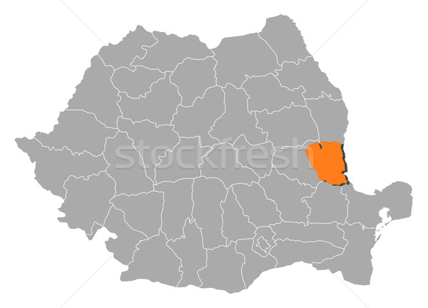 Map of Romania, Galati highlighted Stock photo © Schwabenblitz