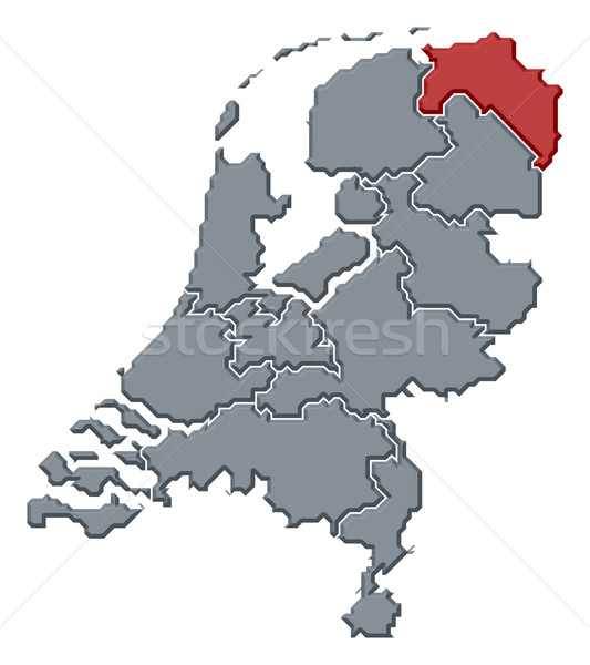 Foto d'archivio: Mappa · Paesi · Bassi · politico · parecchi · abstract · sfondo