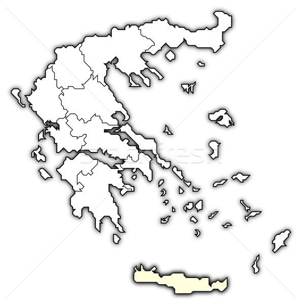 Map of Greece, Crete highlighted Stock photo © Schwabenblitz