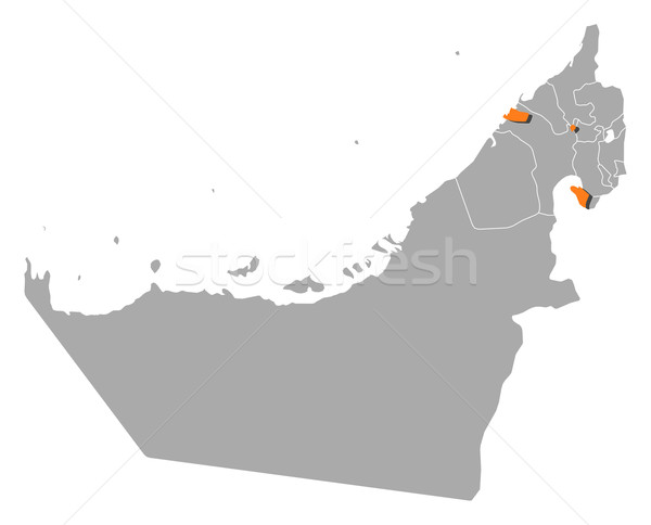Kaart Verenigde Arabische Emiraten politiek verscheidene abstract aarde Stockfoto © Schwabenblitz