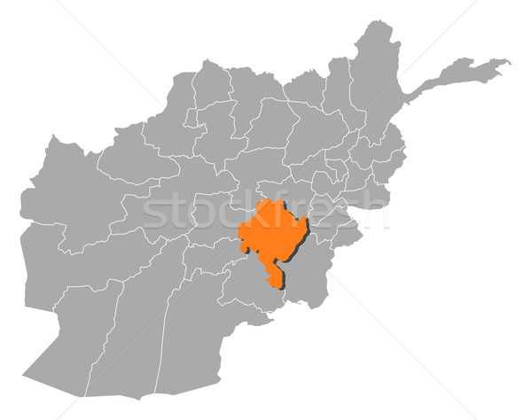 Map of Afghanistan, Ghazni highlighted Stock photo © Schwabenblitz