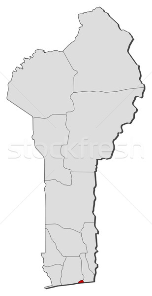 Map of Benin, Littoral highlighted Stock photo © Schwabenblitz