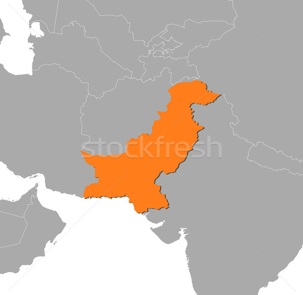 карта Пакистан политический несколько аннотация Мир Сток-фото © Schwabenblitz
