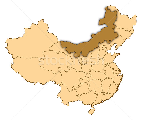 Foto d'archivio: Mappa · Cina · interno · Mongolia · abstract · sfondo