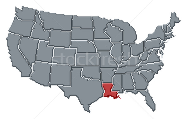 Pokaż Stany Zjednoczone Louisiana polityczny kilka streszczenie Zdjęcia stock © Schwabenblitz