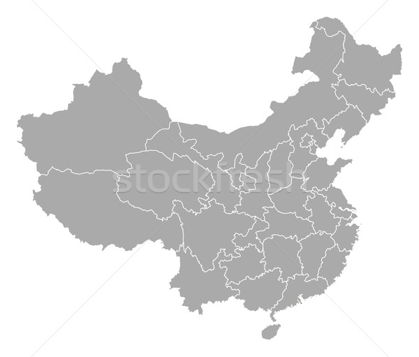 Map of China, Macau highlighted Stock photo © Schwabenblitz