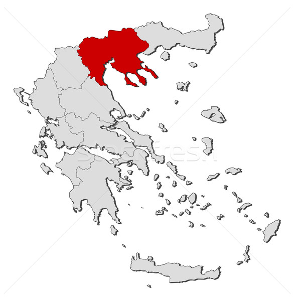 Map of Greece, Central Macedonia highlighted Stock photo © Schwabenblitz