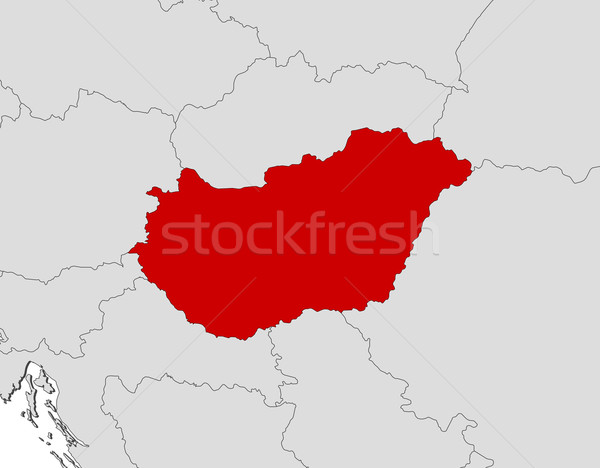 Stock photo: Map of Hungary