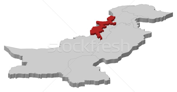 地圖 巴基斯坦 部落的 政治 抽象 商業照片 © Schwabenblitz