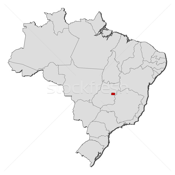 Mapa Brasil federal distrito político vários Foto stock © Schwabenblitz