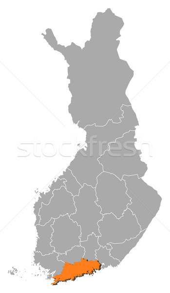 Pokaż Finlandia polityczny kilka regiony streszczenie Zdjęcia stock © Schwabenblitz