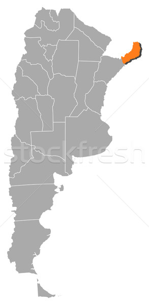 ストックフォト: 地図 · アルゼンチン · 政治的 · いくつかの · 世界中 · 抽象的な