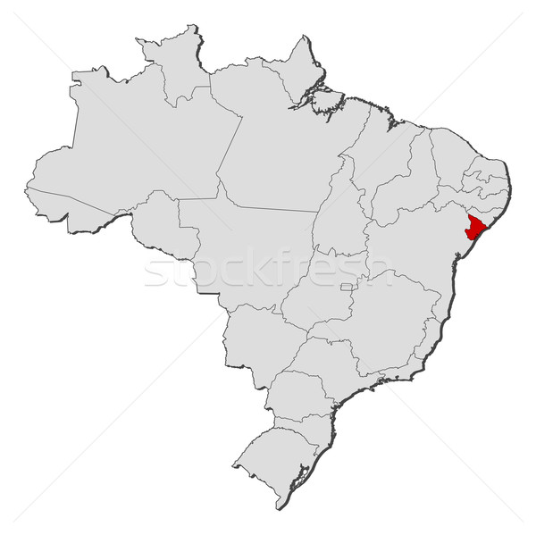 Stock fotó: Térkép · Brazília · politikai · néhány · földgömb · absztrakt