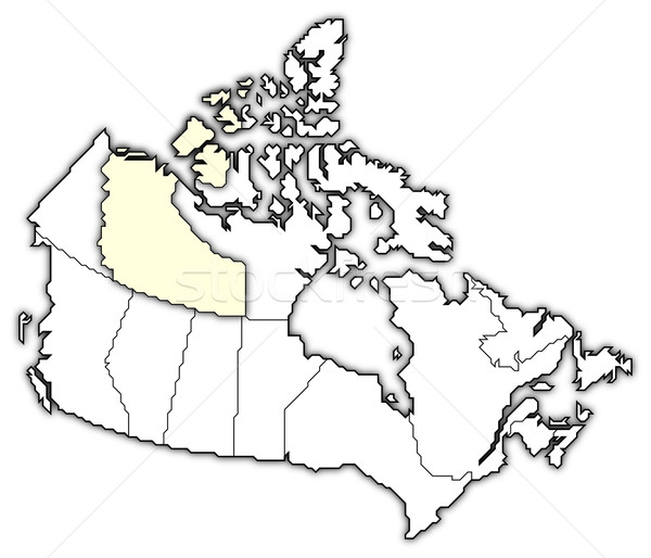 Map of Canada, Northwest Territories highlighted Stock photo © Schwabenblitz