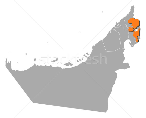 Stok fotoğraf: Harita · Birleşik · Arap · Emirlikleri · siyasi · birkaç · soyut · toprak
