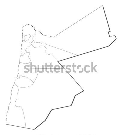 Pokaż Jordania polityczny kilka streszczenie ziemi Zdjęcia stock © Schwabenblitz