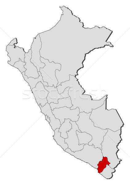 Stok fotoğraf: Harita · Peru · siyasi · birkaç · bölgeler · dünya