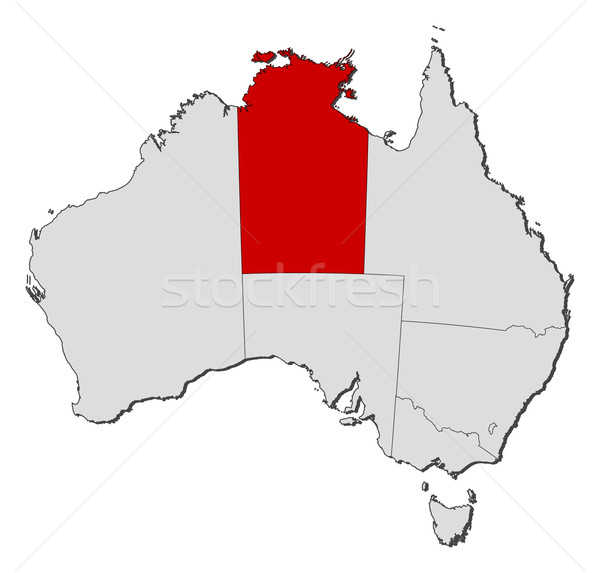 Map of Australia, Northern Treeitory highlighted Stock photo © Schwabenblitz