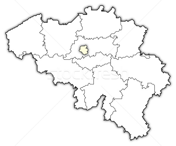 Map of Belgium, Brusseles highlighted Stock photo © Schwabenblitz