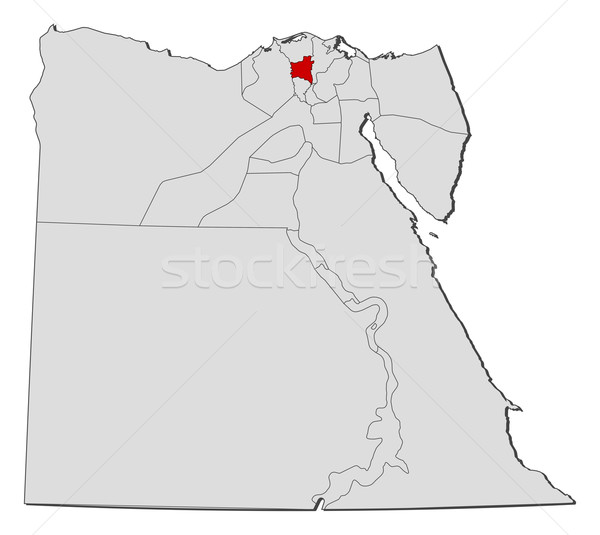 Map of Egypt, Gharbia highlighted Stock photo © Schwabenblitz