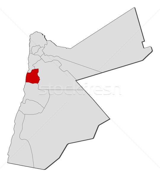 Map of Jordan, Madaba highlighted Stock photo © Schwabenblitz