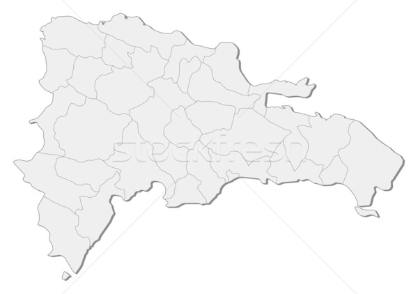 Kaart Dominicaanse Republiek politiek verscheidene regio abstract Stockfoto © Schwabenblitz