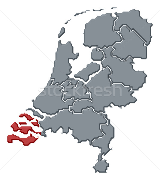 Foto stock: Mapa · Holanda · político · vários · abstrato · fundo